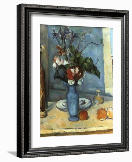 Le Vase Bleu, 1889-1890-Paul Cézanne-Framed Giclee Print