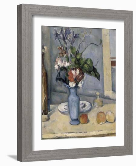 Le Vase bleu-Paul Cézanne-Framed Giclee Print