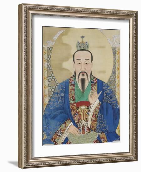 Le vénérable céleste du commencement originel, Yuanshi Tianzun-null-Framed Giclee Print