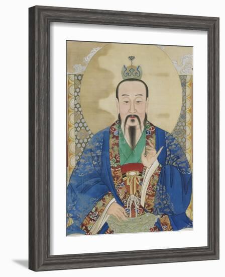 Le vénérable céleste du commencement originel, Yuanshi Tianzun-null-Framed Giclee Print