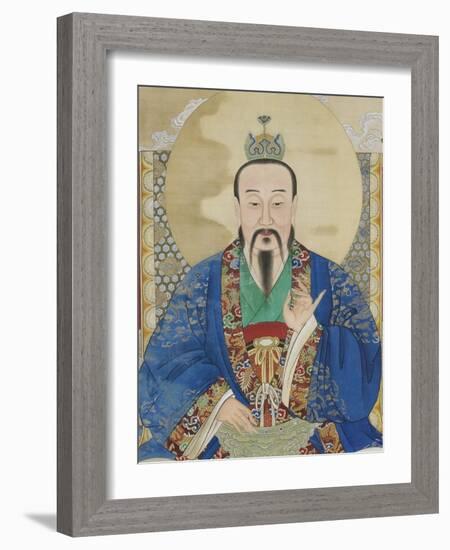 Le vénérable céleste du commencement originel, Yuanshi Tianzun-null-Framed Giclee Print