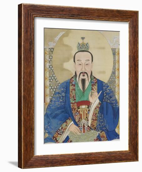 Le vénérable céleste du commencement originel, Yuanshi Tianzun-null-Framed Giclee Print