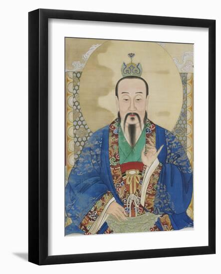 Le vénérable céleste du commencement originel, Yuanshi Tianzun-null-Framed Giclee Print