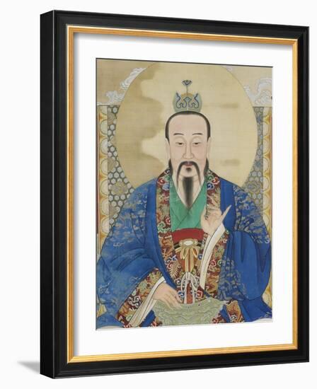 Le vénérable céleste du commencement originel, Yuanshi Tianzun-null-Framed Giclee Print