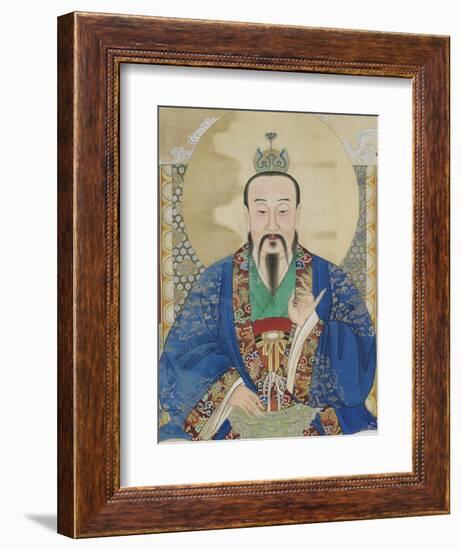 Le vénérable céleste du commencement originel, Yuanshi Tianzun-null-Framed Giclee Print