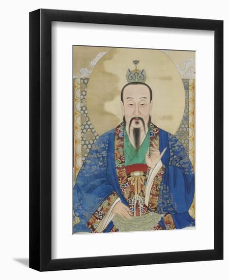 Le vénérable céleste du commencement originel, Yuanshi Tianzun-null-Framed Giclee Print