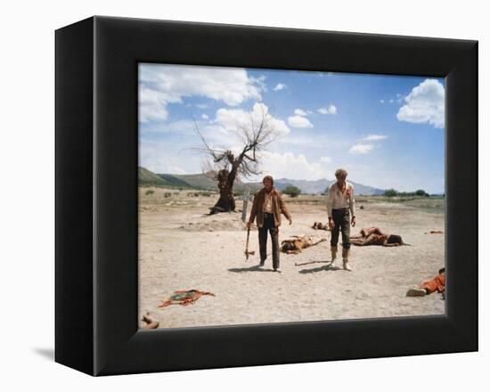 Le Vent by la Plaine THE UNFORGIVEN by JohnHuston with Burt Lancaster and Audie Murphy, 1960 (photo-null-Framed Stretched Canvas