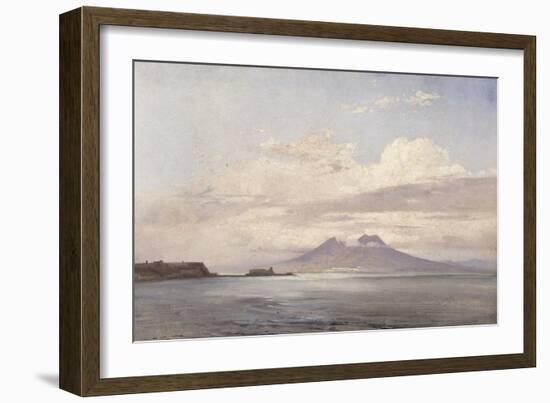 Le Vésuve et le golfe de Naples vus de la mer-Pierre Henri de Valenciennes-Framed Giclee Print
