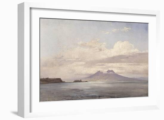 Le Vésuve et le golfe de Naples vus de la mer-Pierre Henri de Valenciennes-Framed Giclee Print