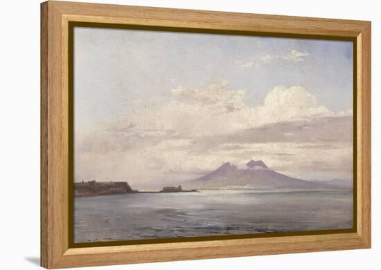 Le Vésuve et le golfe de Naples vus de la mer-Pierre Henri de Valenciennes-Framed Premier Image Canvas