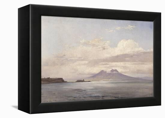 Le Vésuve et le golfe de Naples vus de la mer-Pierre Henri de Valenciennes-Framed Premier Image Canvas