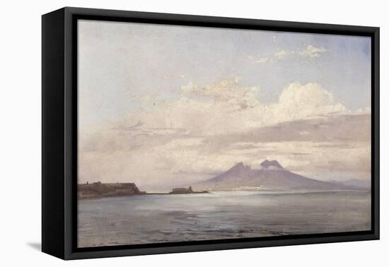 Le Vésuve et le golfe de Naples vus de la mer-Pierre Henri de Valenciennes-Framed Premier Image Canvas