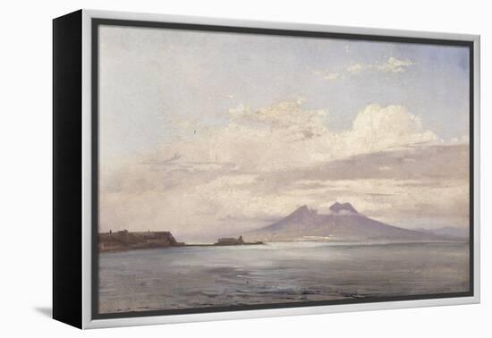 Le Vésuve et le golfe de Naples vus de la mer-Pierre Henri de Valenciennes-Framed Premier Image Canvas