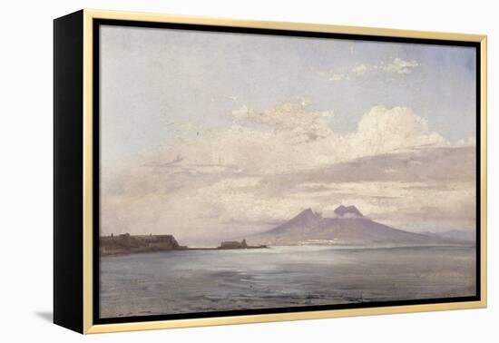 Le Vésuve et le golfe de Naples vus de la mer-Pierre Henri de Valenciennes-Framed Premier Image Canvas