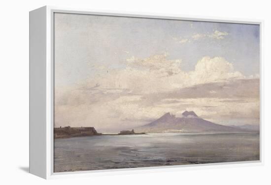 Le Vésuve et le golfe de Naples vus de la mer-Pierre Henri de Valenciennes-Framed Premier Image Canvas