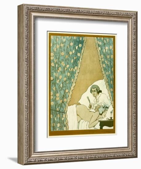 Le Vicomte de Valmont Uses His Mistress Opera as a Writing Desk Whilst Writing to the Virtuous Mme-Manuel Orazi-Framed Art Print