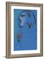 Le Village Bleu (Variation)-Marc Chagall-Framed Art Print