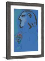 Le Village Bleu (Variation)-Marc Chagall-Framed Art Print