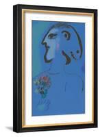 Le Village Bleu (Variation)-Marc Chagall-Framed Art Print
