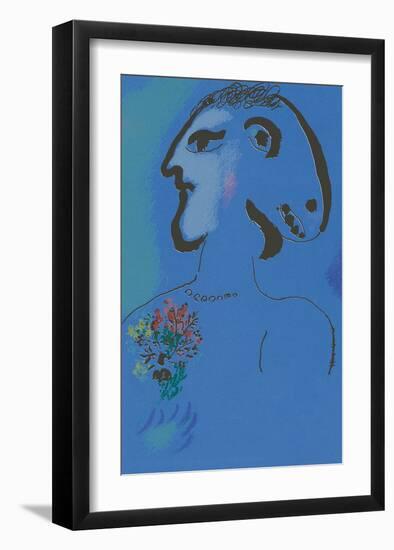 Le Village Bleu (Variation)-Marc Chagall-Framed Art Print