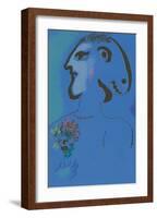 Le Village Bleu (Variation)-Marc Chagall-Framed Art Print