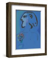 Le Village Bleu (Variation)-Marc Chagall-Framed Art Print