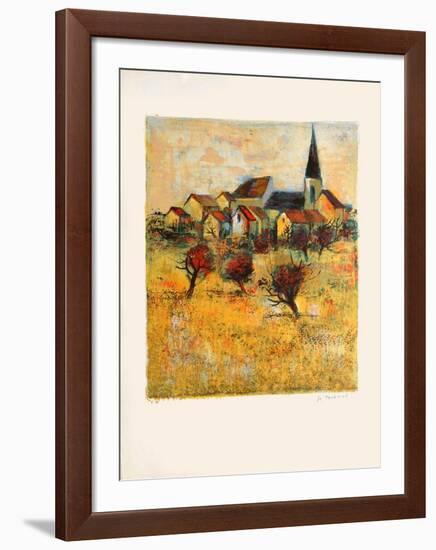 Le village II-Michel Jouenne-Framed Collectable Print