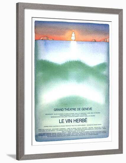 Le Vin Herbe-Jean Michel Folon-Framed Collectable Print