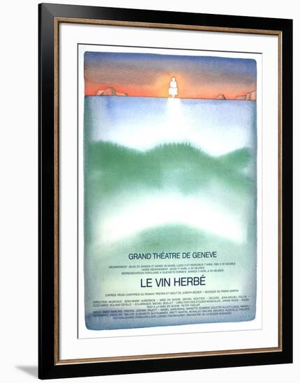 Le Vin Herbe-Jean Michel Folon-Framed Collectable Print