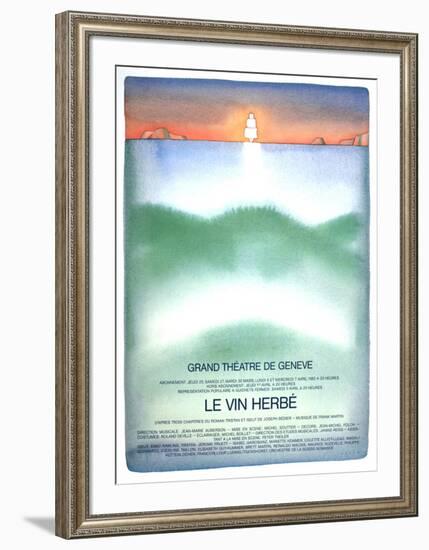 Le Vin Herbe-Jean Michel Folon-Framed Collectable Print