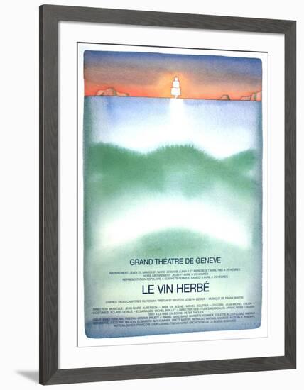 Le Vin Herbe-Jean Michel Folon-Framed Collectable Print