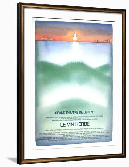 Le Vin Herbe-Jean Michel Folon-Framed Collectable Print