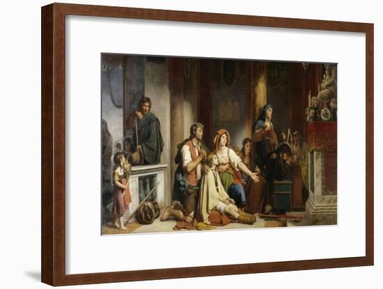 Le Voeu à la Madone-Jean Schnetz-Framed Giclee Print