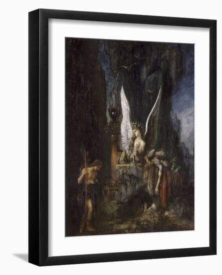 Le Voyageur ou Oedipe voyageur ou l'Egalité devant la mort-Gustave Moreau-Framed Giclee Print