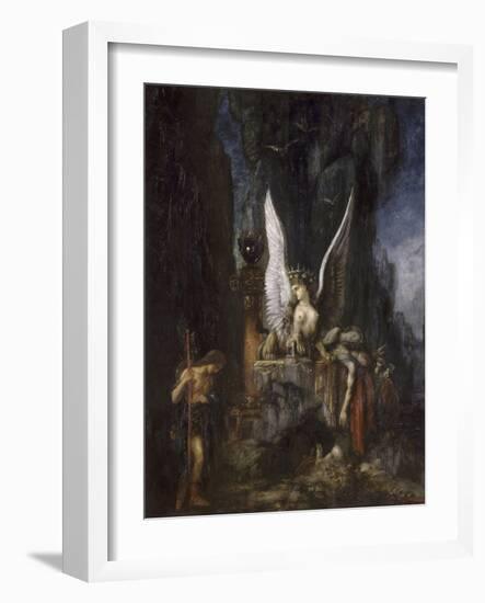 Le Voyageur ou Oedipe voyageur ou l'Egalité devant la mort-Gustave Moreau-Framed Giclee Print