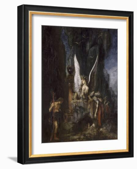 Le Voyageur ou Oedipe voyageur ou l'Egalité devant la mort-Gustave Moreau-Framed Giclee Print