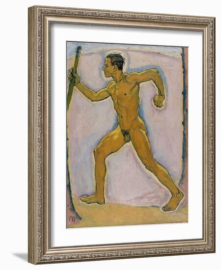 Le Voyageur  (The Wayfarer) Peinture De Koloman Moser (1868-1918) - 1914 - Oil on Canvas Dim 75,5X-Koloman Moser-Framed Giclee Print