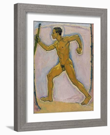 Le Voyageur  (The Wayfarer) Peinture De Koloman Moser (1868-1918) - 1914 - Oil on Canvas Dim 75,5X-Koloman Moser-Framed Giclee Print