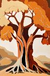 Abstract Orange Woods-Lea Faucher-Art Print