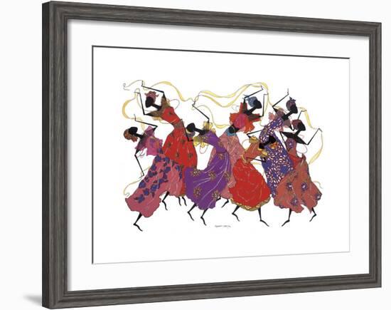 Lead Dancer in Purple Gown-Augusta Asberry-Framed Giclee Print