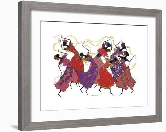 Lead Dancer in Purple Gown-Augusta Asberry-Framed Giclee Print