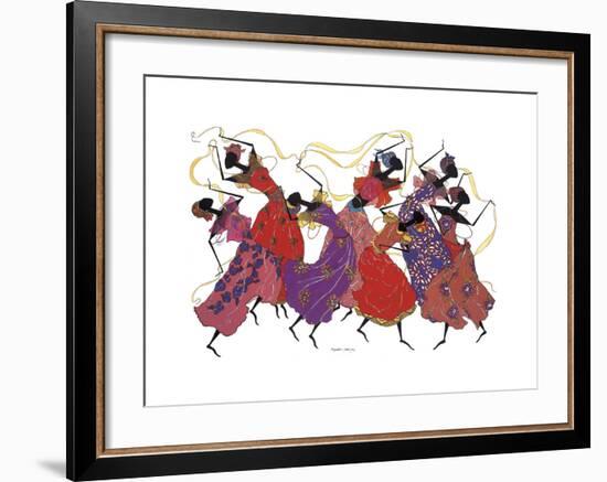 Lead Dancer in Purple Gown-Augusta Asberry-Framed Giclee Print