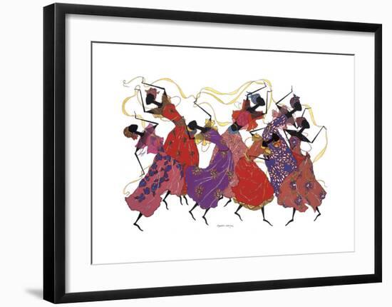 Lead Dancer in Purple Gown-Augusta Asberry-Framed Giclee Print