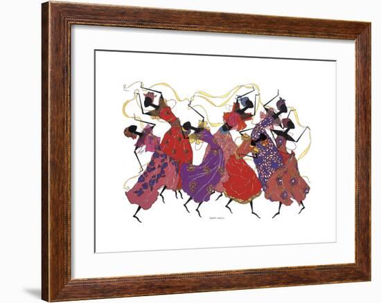 Lead Dancer in Purple Gown-Augusta Asberry-Framed Giclee Print