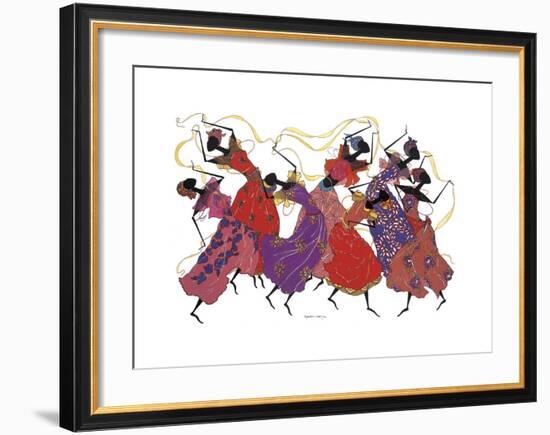 Lead Dancer in Purple Gown-Augusta Asberry-Framed Giclee Print