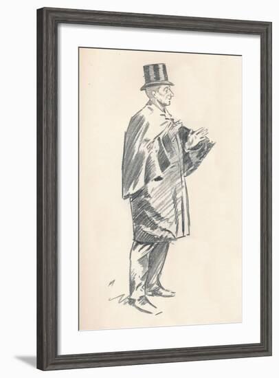 Lead Pencil Sketch by Phil May, C19th Century (1903-1904)-Philip William May-Framed Giclee Print