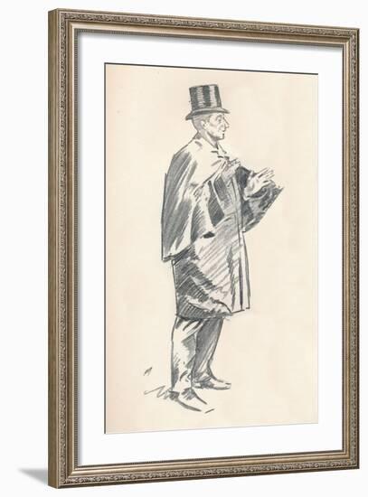 Lead Pencil Sketch by Phil May, C19th Century (1903-1904)-Philip William May-Framed Giclee Print