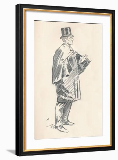 Lead Pencil Sketch by Phil May, C19th Century (1903-1904)-Philip William May-Framed Giclee Print