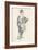 Lead Pencil Sketch by Phil May, C19th Century (1903-1904)-Philip William May-Framed Giclee Print