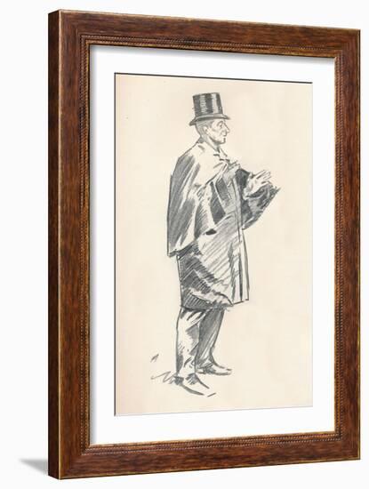 Lead Pencil Sketch by Phil May, C19th Century (1903-1904)-Philip William May-Framed Giclee Print